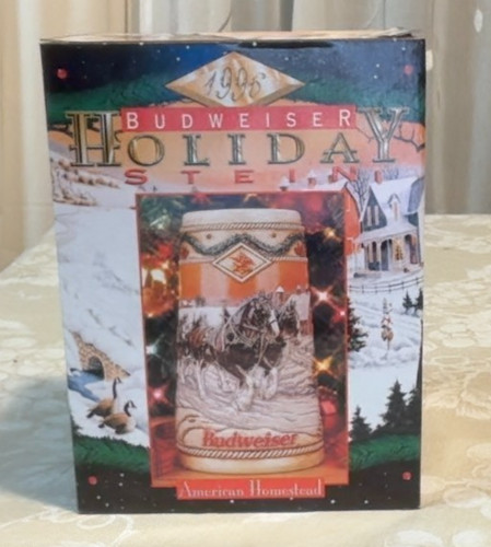 1996 budweiser holiday stein - budweiser,